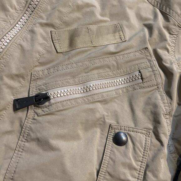 Polo Ralph Lauren Military Style Utility Tactical Flight Bomber Jacket Tan Large - Picture 4 of 12